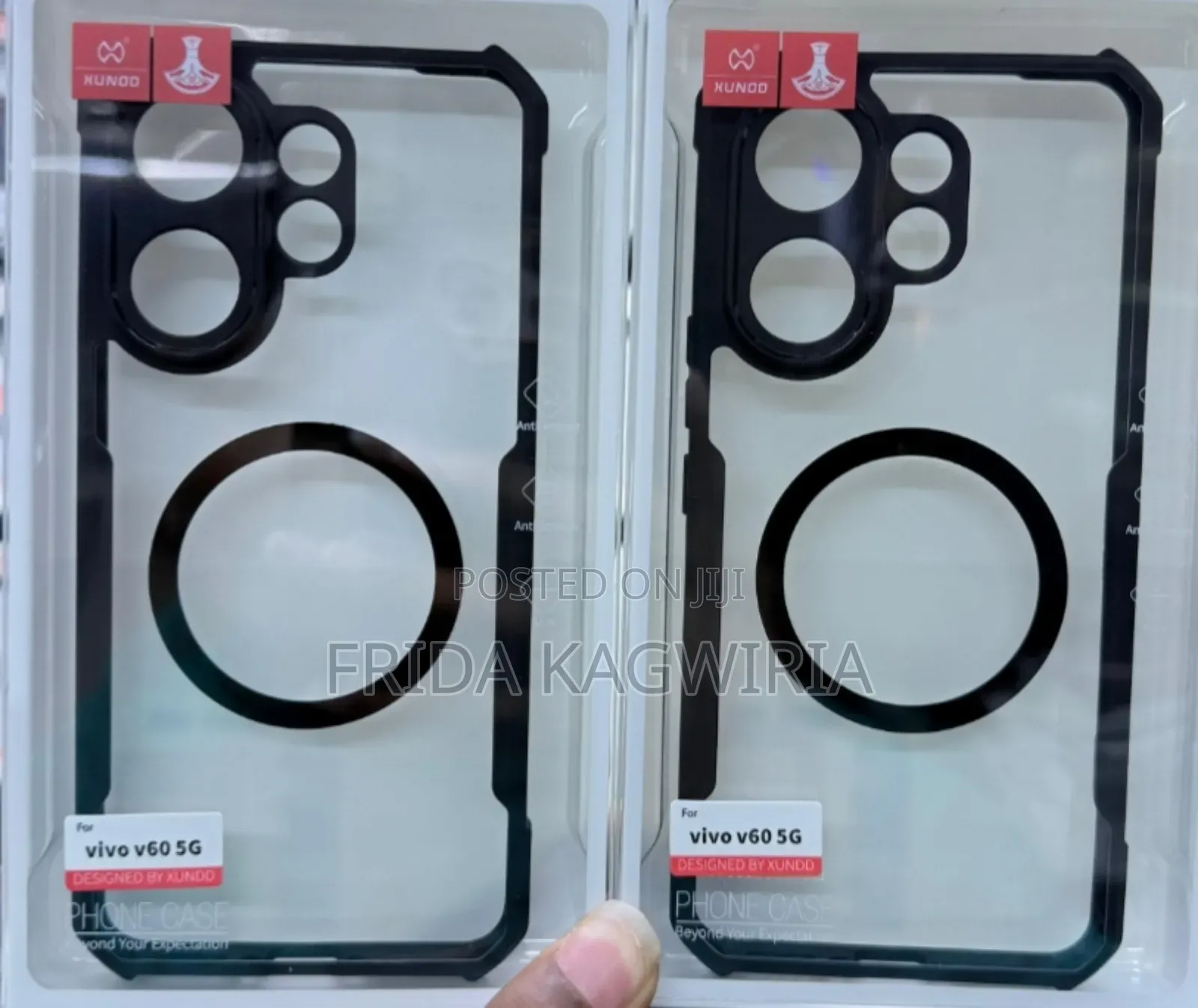 Vivo V60 Xundd Shockproof Clear Back Cover With Wireless Charging