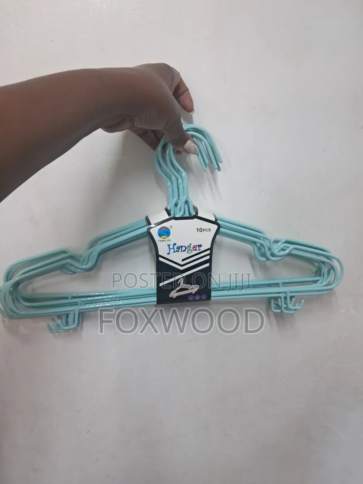 10pcs Strong Clothes Hangers Stainless Steel With Rubber Coating