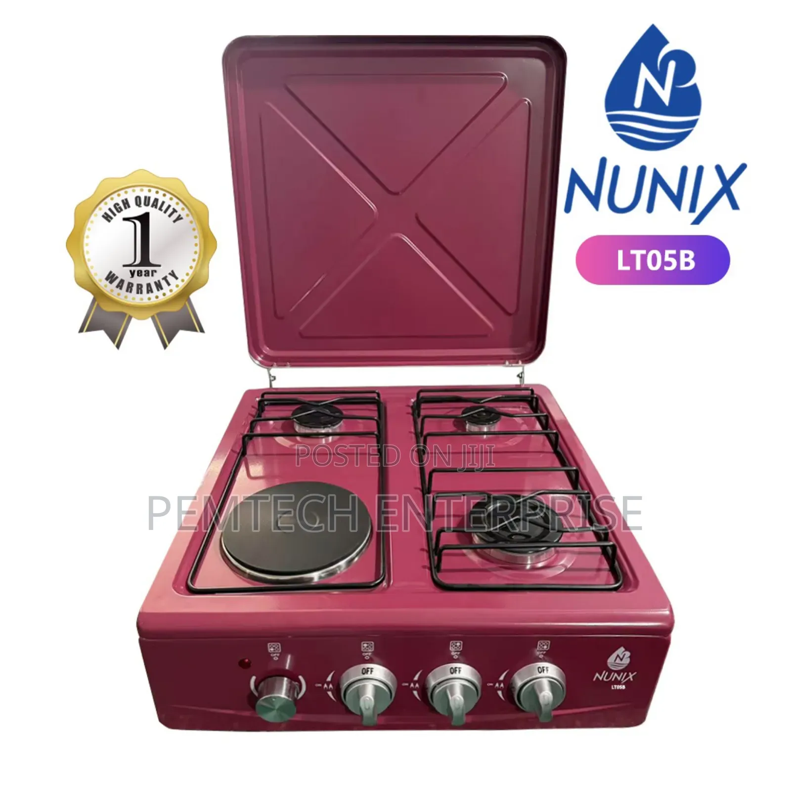 Nunix Lt05b Table Top Gas and Electric Cooker