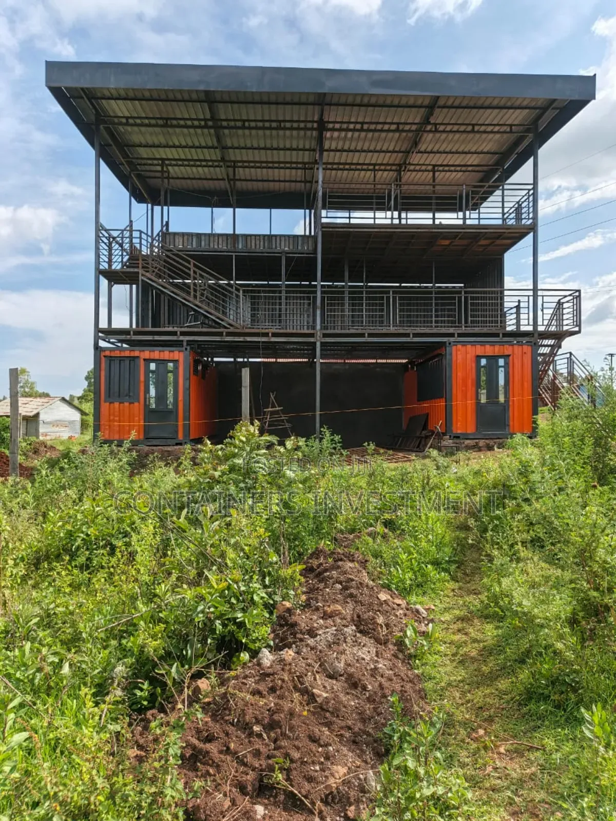 Shipping Containers Bar- 2 Storey Structure.