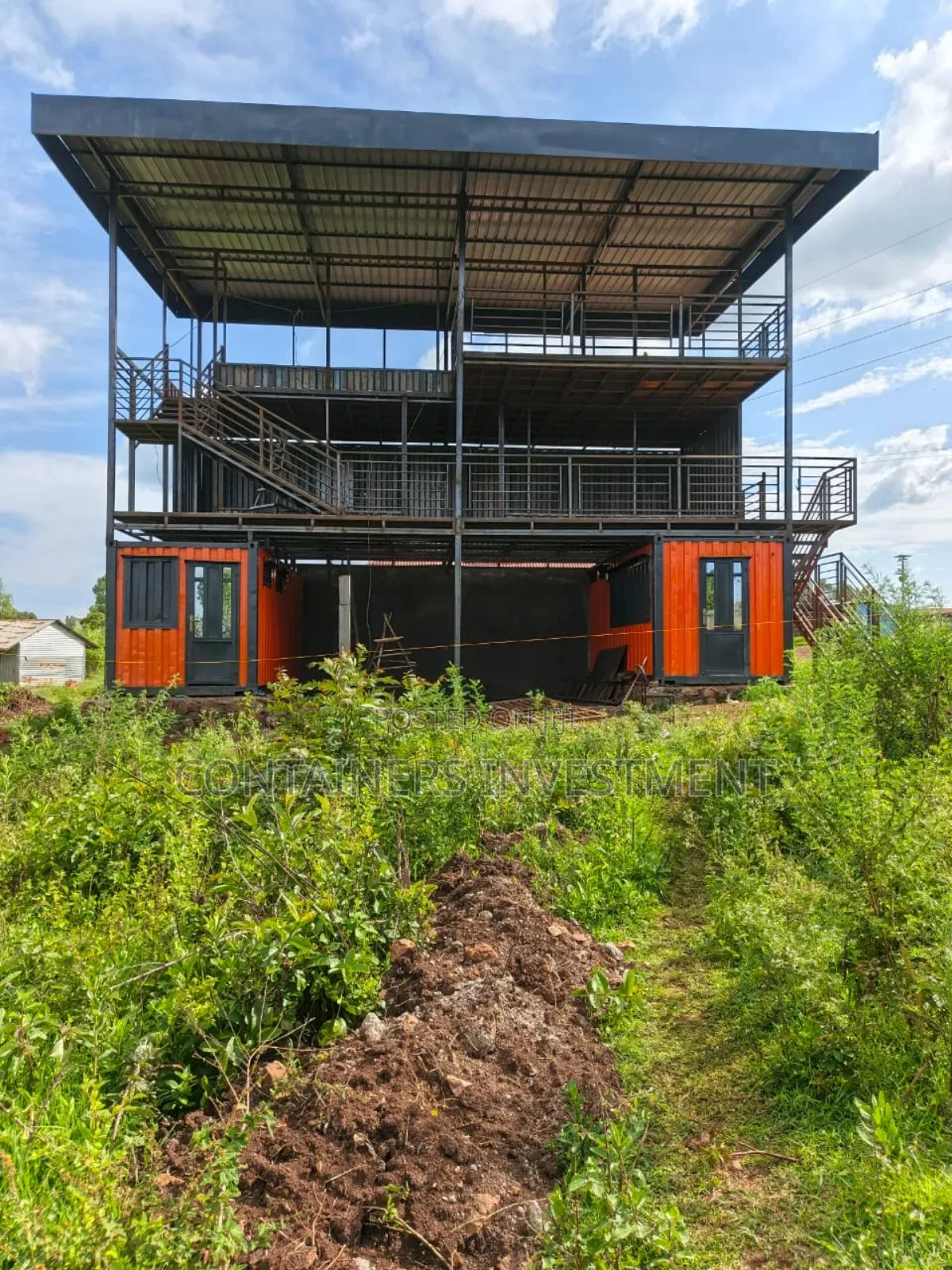 Shipping Containers Bar- 2 Storey Structure.