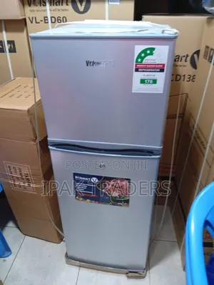 Volsmart 138l Double Door Fridge Vl-Bcd138 Silver