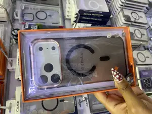 Domaver iPhone 17 Pro Max Case 6.9" - Magnetic Clear Glitter Cover