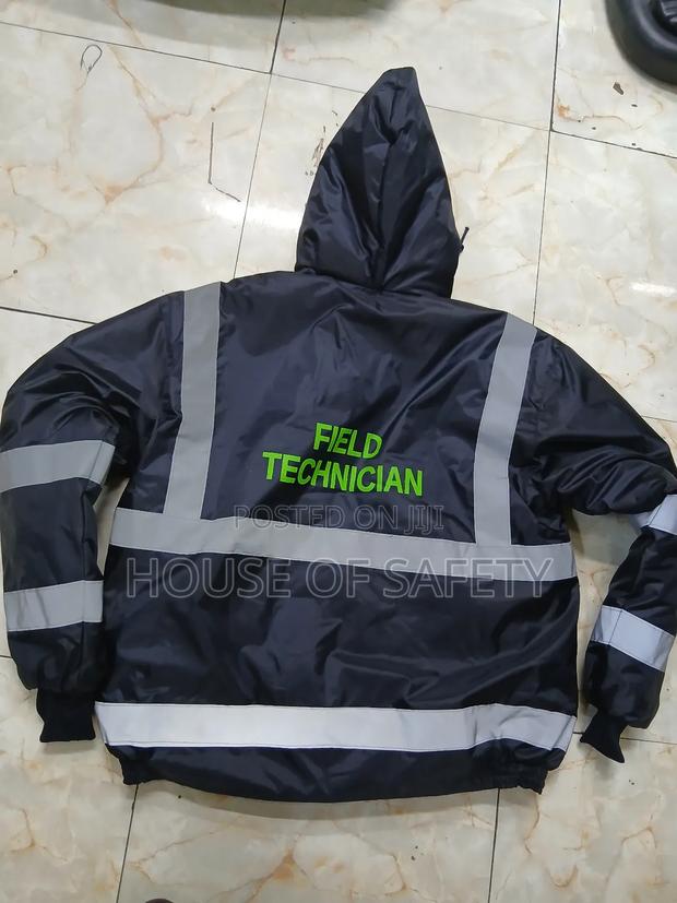 Dark Blue And Silver Reflective Strip In Rider Jacket - thumbnail 3
