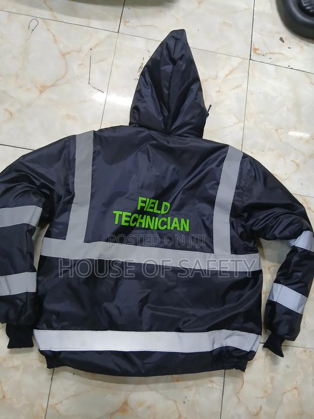 Dark Blue And Silver Reflective Strip In Rider Jacket - thumbnail 4