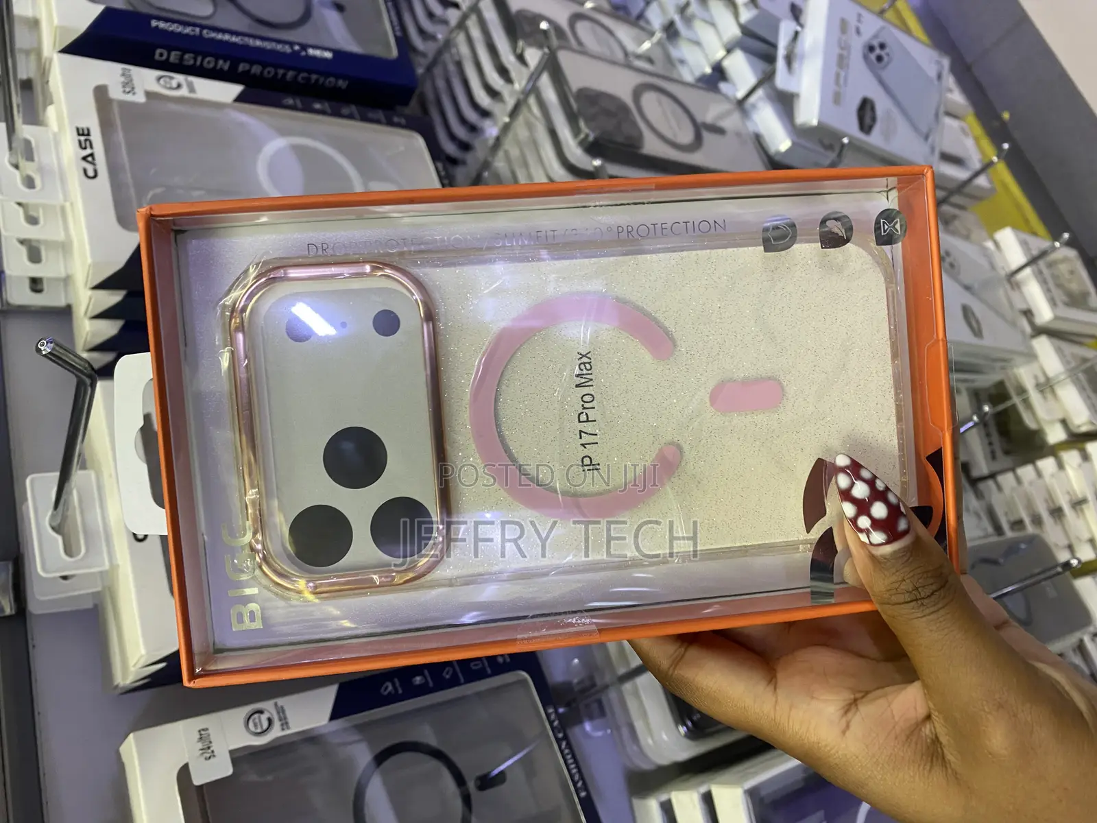 Maver iPhone 17 Pro Max Case Clear Glitter Cover, Magsafe Compatible