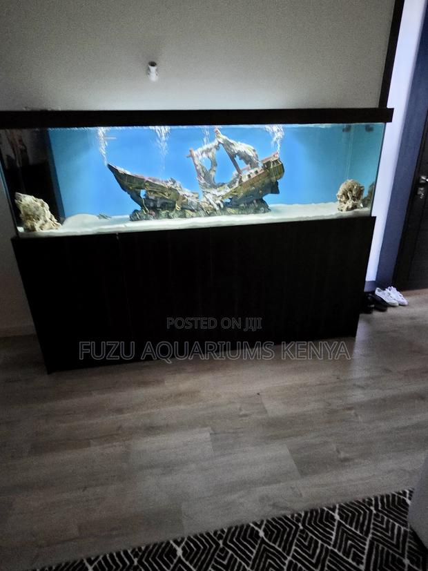 Stress-Relief Starts Here: Complete Aquarium Set + Cabinet - main view