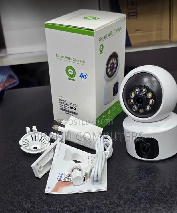Dual Lens Wireless 4g Simcard PTZ Camera With Full Color