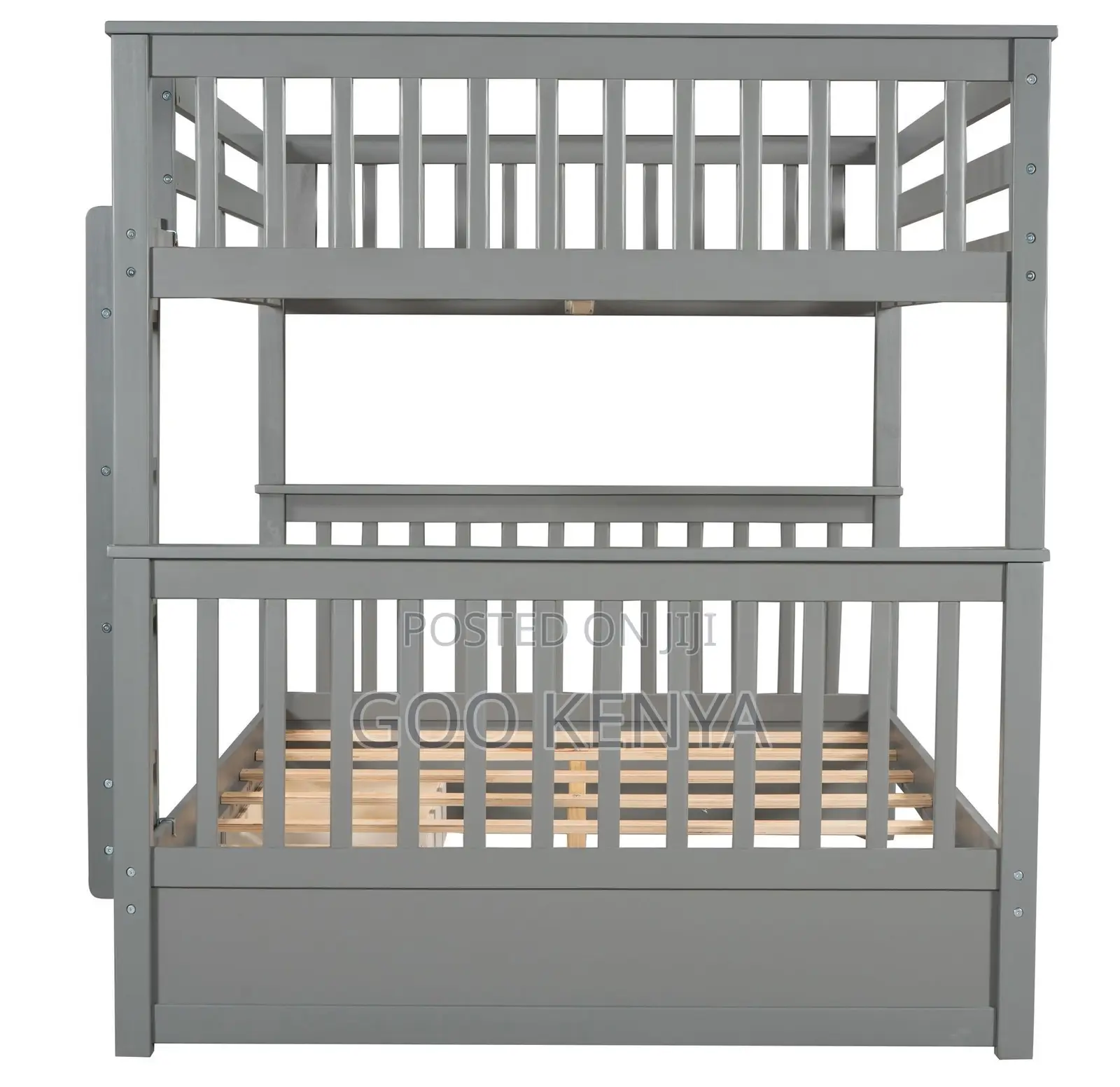 Home Bed; Space-Saving Bunk Bed With Ladder and Storage for Kids’ Room