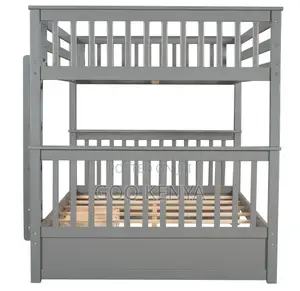 Home Bed; Space-Saving Bunk Bed With Ladder and Storage for Kids’ Room