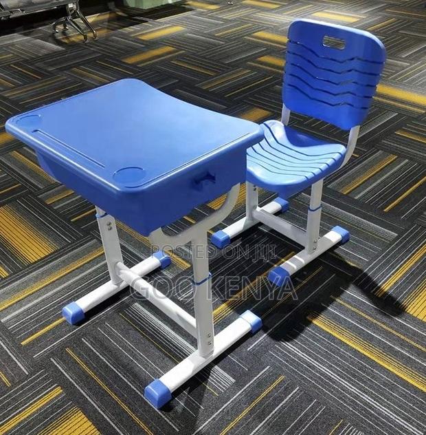 Kid's Desk; Ergonomic Student Desk and Chair Set for Classroom