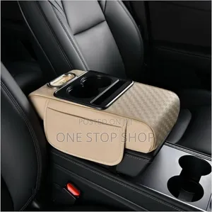 Leather Booster Armrest Center Console Cover With Cup/Saviette/Phone