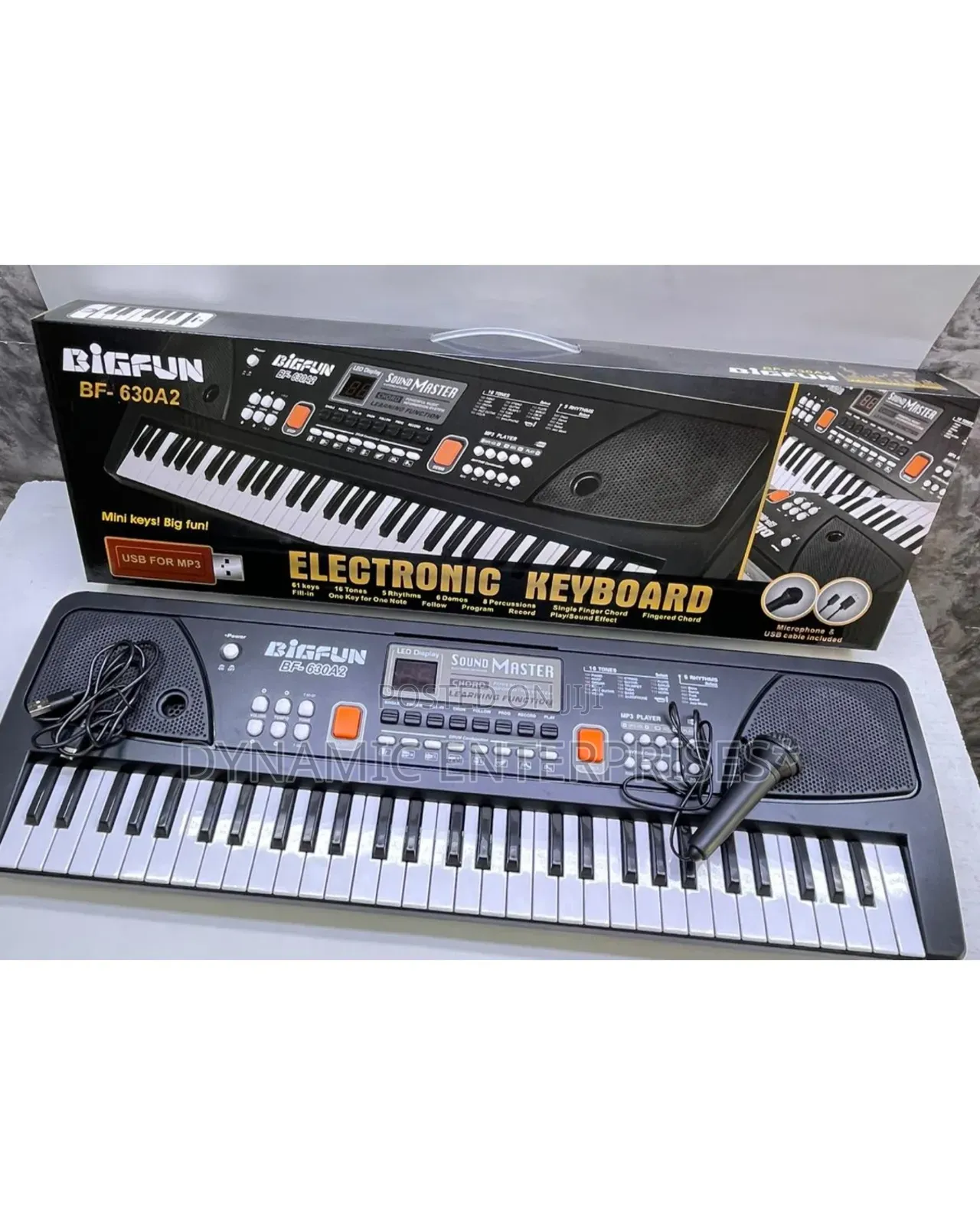 61 Keys Electric Piano With Microphone and Charging Cable