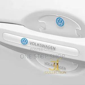 4pc Door Handles+4pc Bowl Volkswagen Branded Clear Anti Scratchsickers