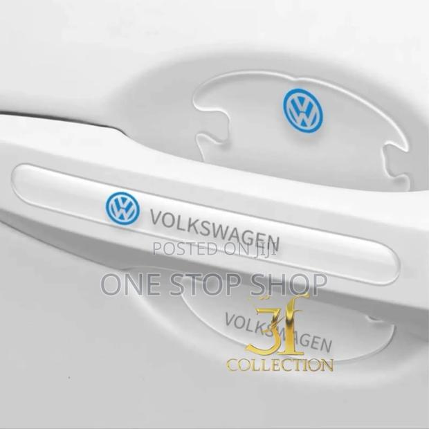 4pc Door Handles+4pc Bowl Volkswagen Branded Clear Anti Scratchsickers - main view