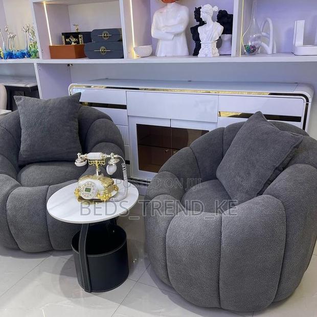 Single Gray Lavish Armchair
