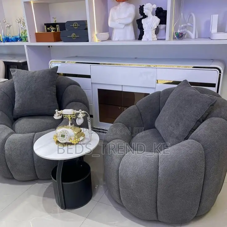 Single Gray Lavish Armchair