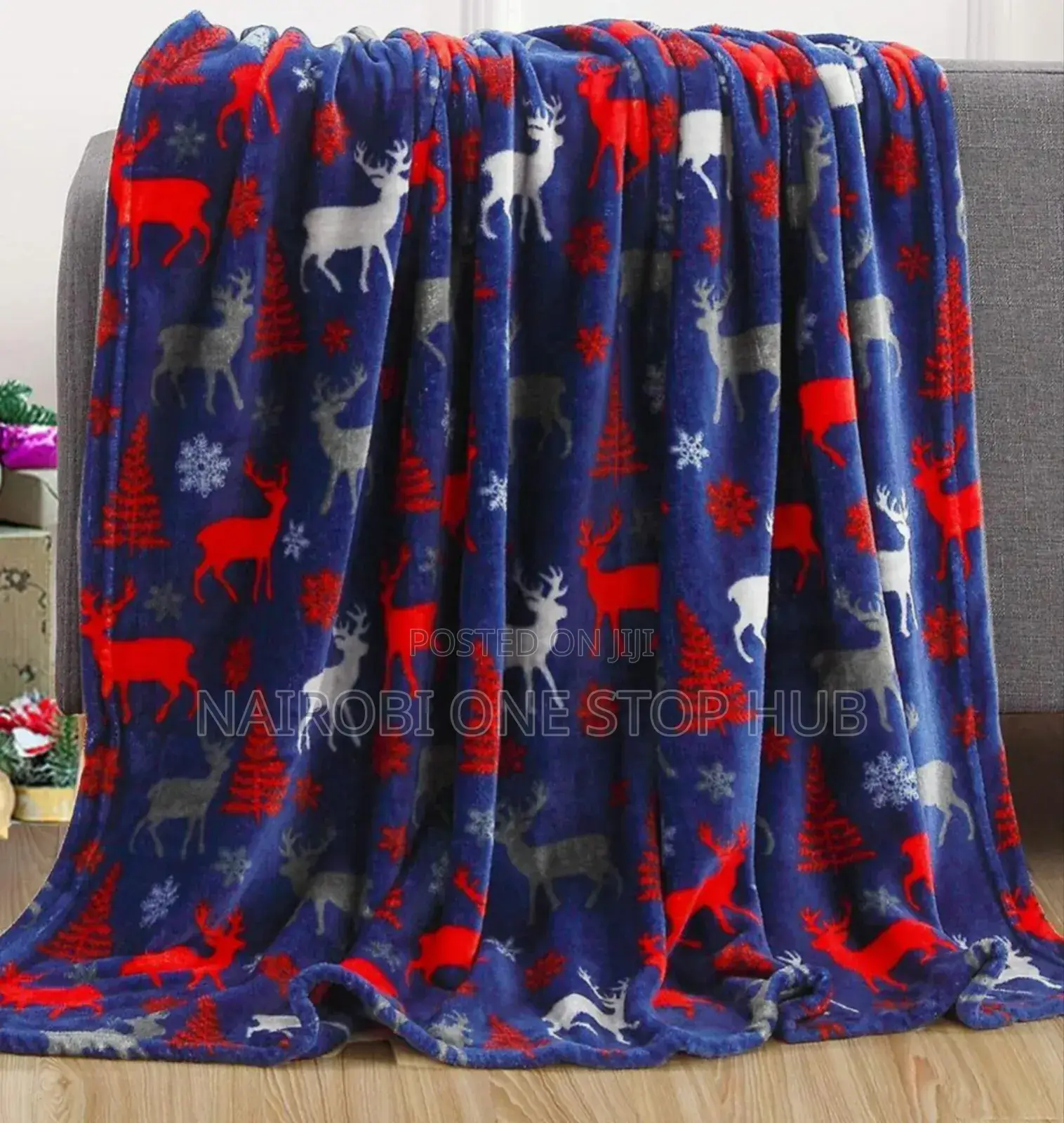Festive Holiday Flannel Throw