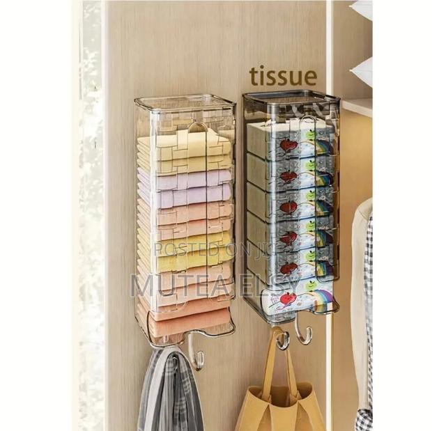 Clear Wall Mounted Socks Underwear Storage Box - thumbnail 3