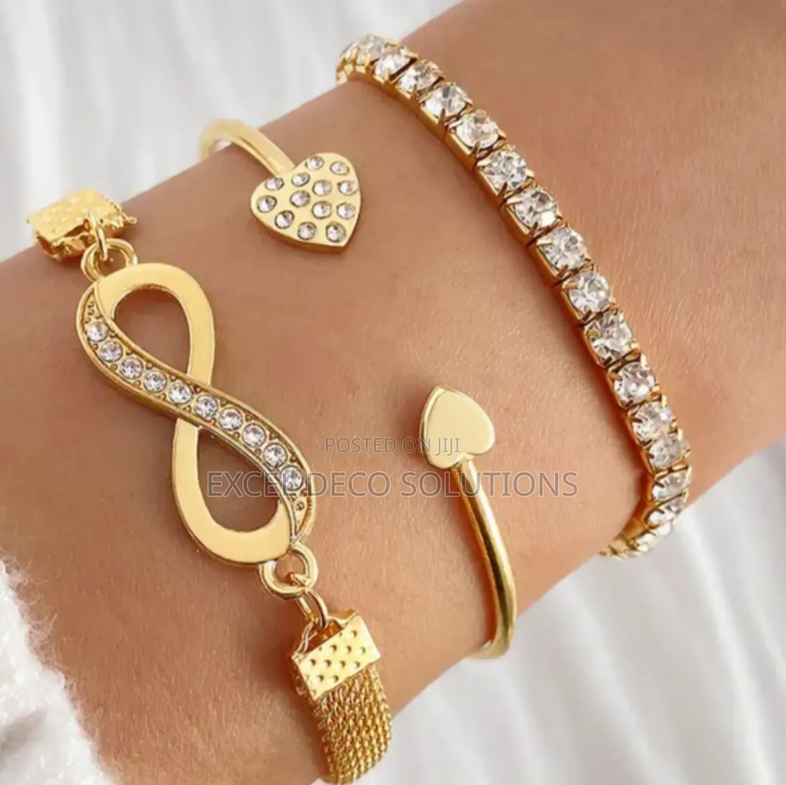 3 PCS /Set Full Diamond Bangle