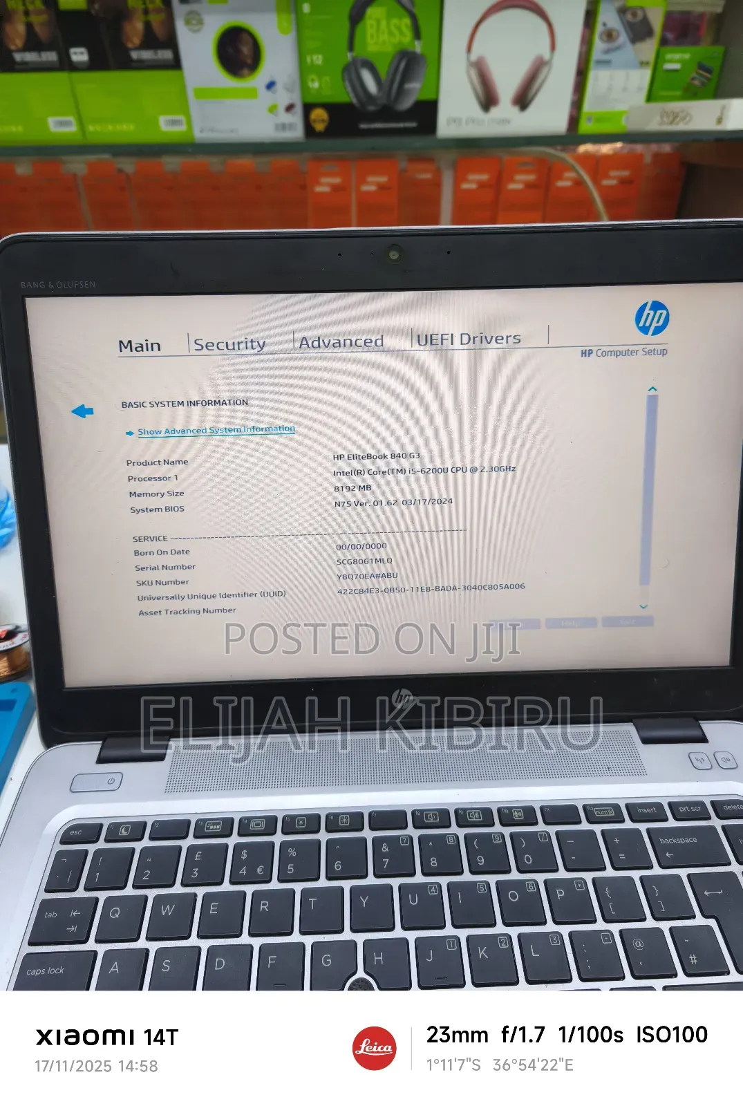 Laptop HP EliteBook 840 G3 8GB Intel Core I5 SSD 256GB
