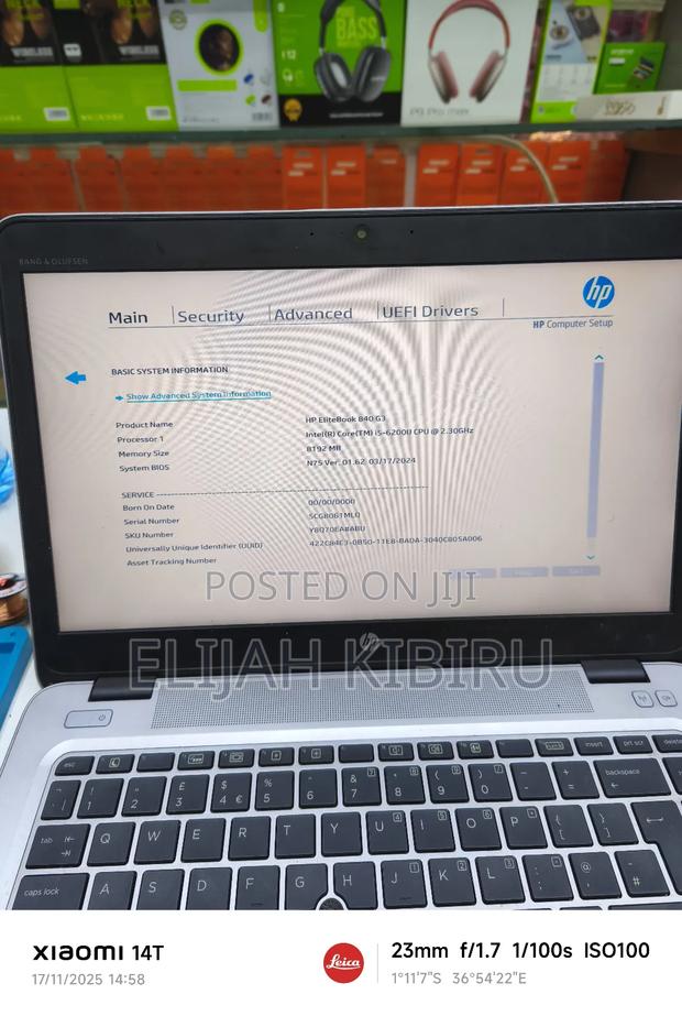 Laptop HP EliteBook 840 G3 8GB Intel Core I5 SSD 256GB - main view