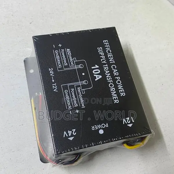 Step-Down Transformer Black Car Voltage Reducer Car Truck Dc 24vto12v