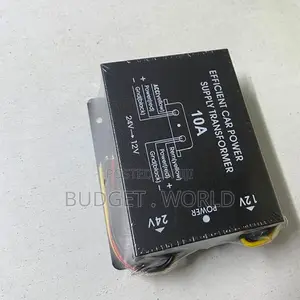 Electric Inverter Transformer Black 24v to 12v 10a Car Power