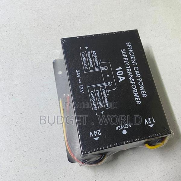 Electric Inverter Transformer Black 24v to 12v 10a Car Power