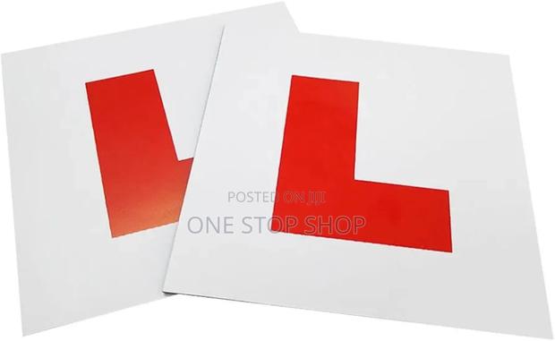 2pcs Motorcycle Sticky L Plate Set Learner Stickers - main view