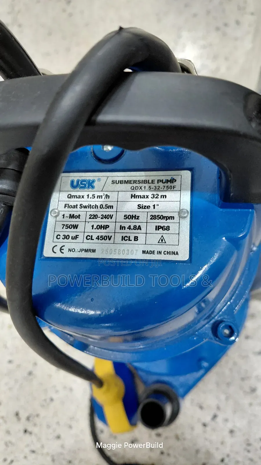 Usk Qdx1.5-32-750f 1hp Submersible Pump.