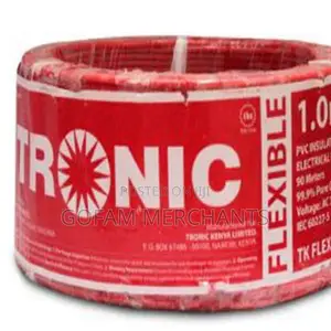 1.0mm2 PVC Insulated, Single Core Flexible Red Electrical Cable – 90m