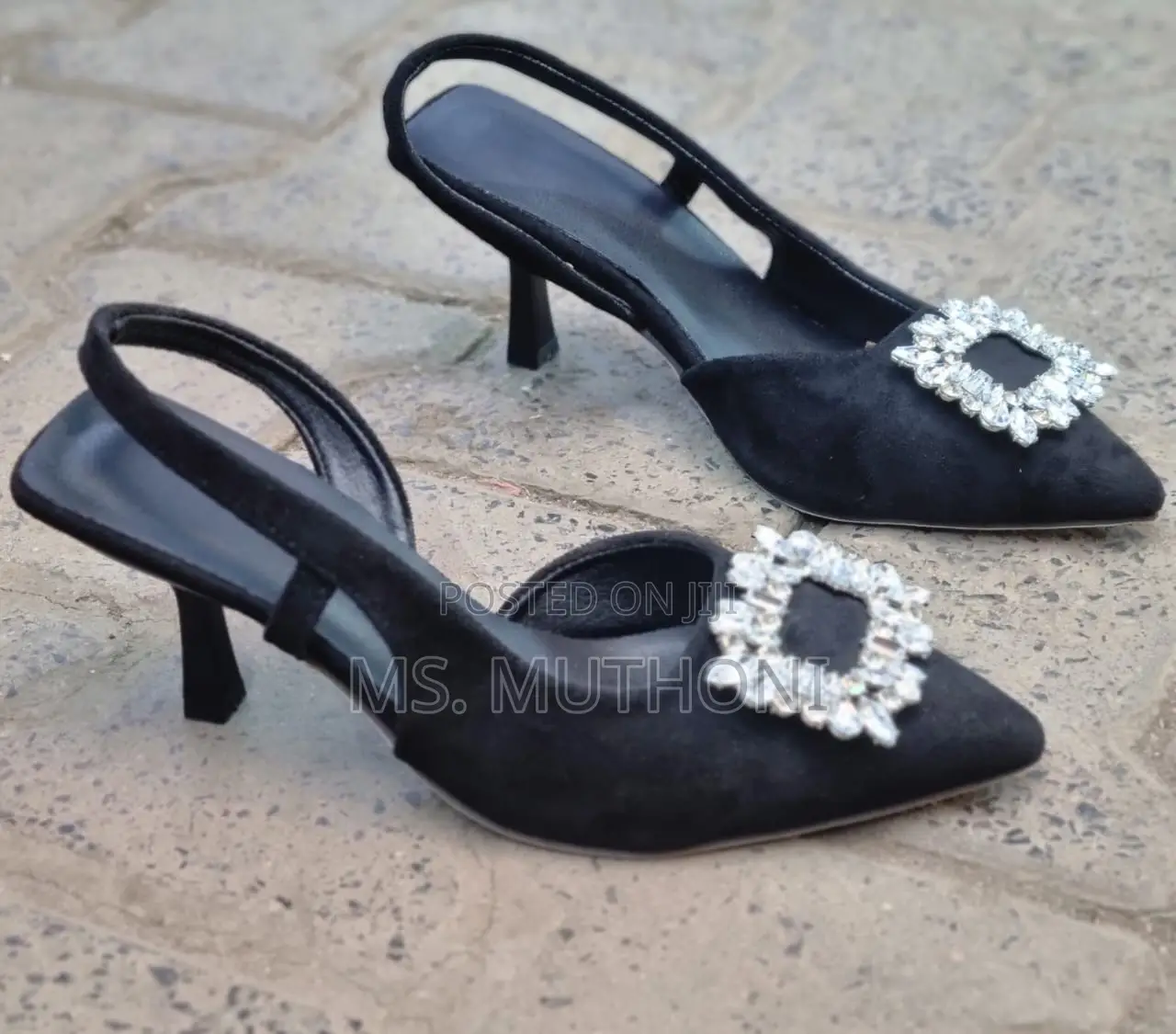 Rhinestone Embellished Kitten Heels Sizes: 37 38 39 40 41