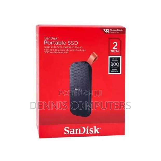 Sandisk E30 Portable External SSD 2tb - Black - main view