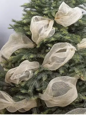9m By 26 Cms Christmas Ribbon Tree Decoration Mesh Tulle Roll Fabric