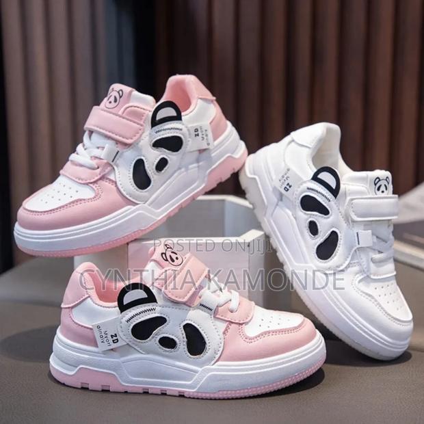 Pink White Kids Sneakers
