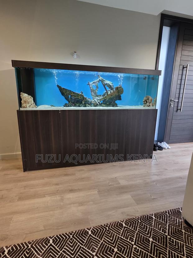 Dark Wood Aquarium + Cabinet - main view