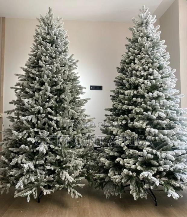7ft (2.1 Meters) Snow Flocked Christmas Tree