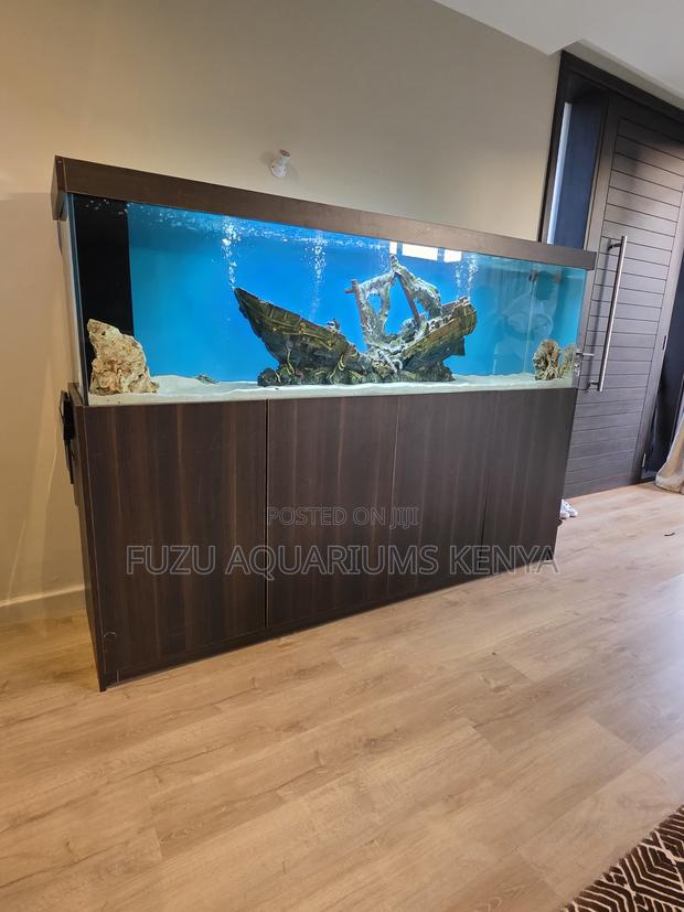A Grand Aquarium Setup for Serious Home Aesthetics - main view