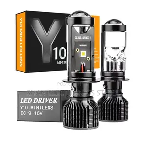 Set - H7 Led Y10 Led Headlight Mini Lens Projector Hi/Low Beam