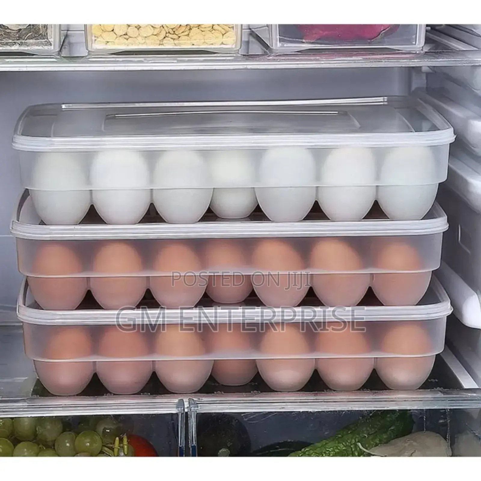 *34pc Egg Tray Container With Lid