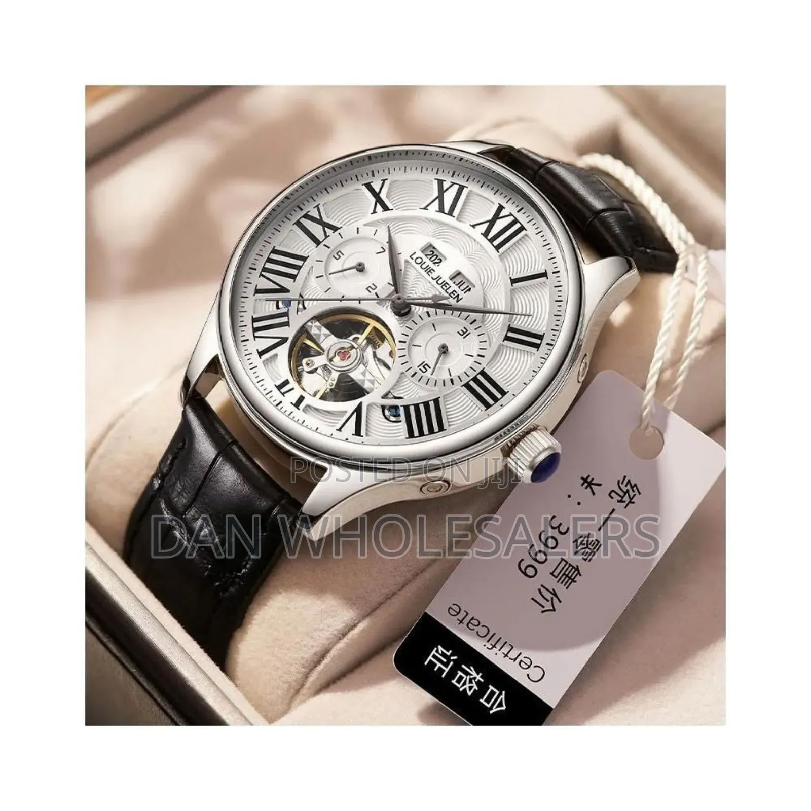 Luoie Juelen White Dial With Roman Numerals Men's Watch