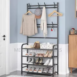 Shoe Rack With Hat Hanging Hooks/Coat Rack