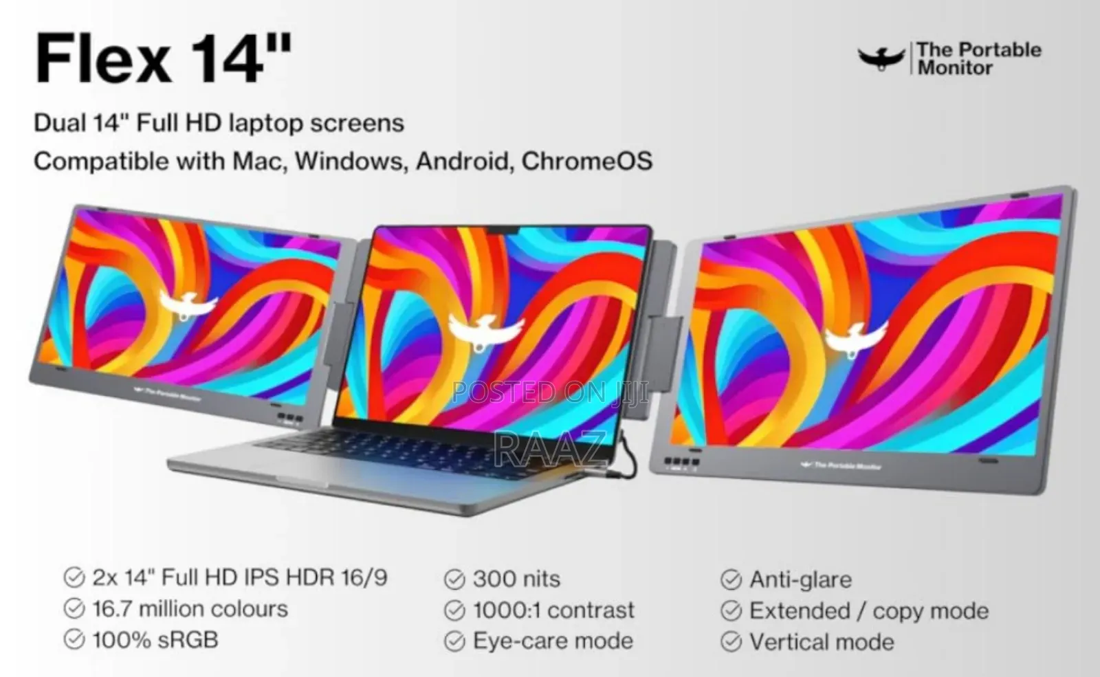 The Flex 14' Triple Portable Monitor