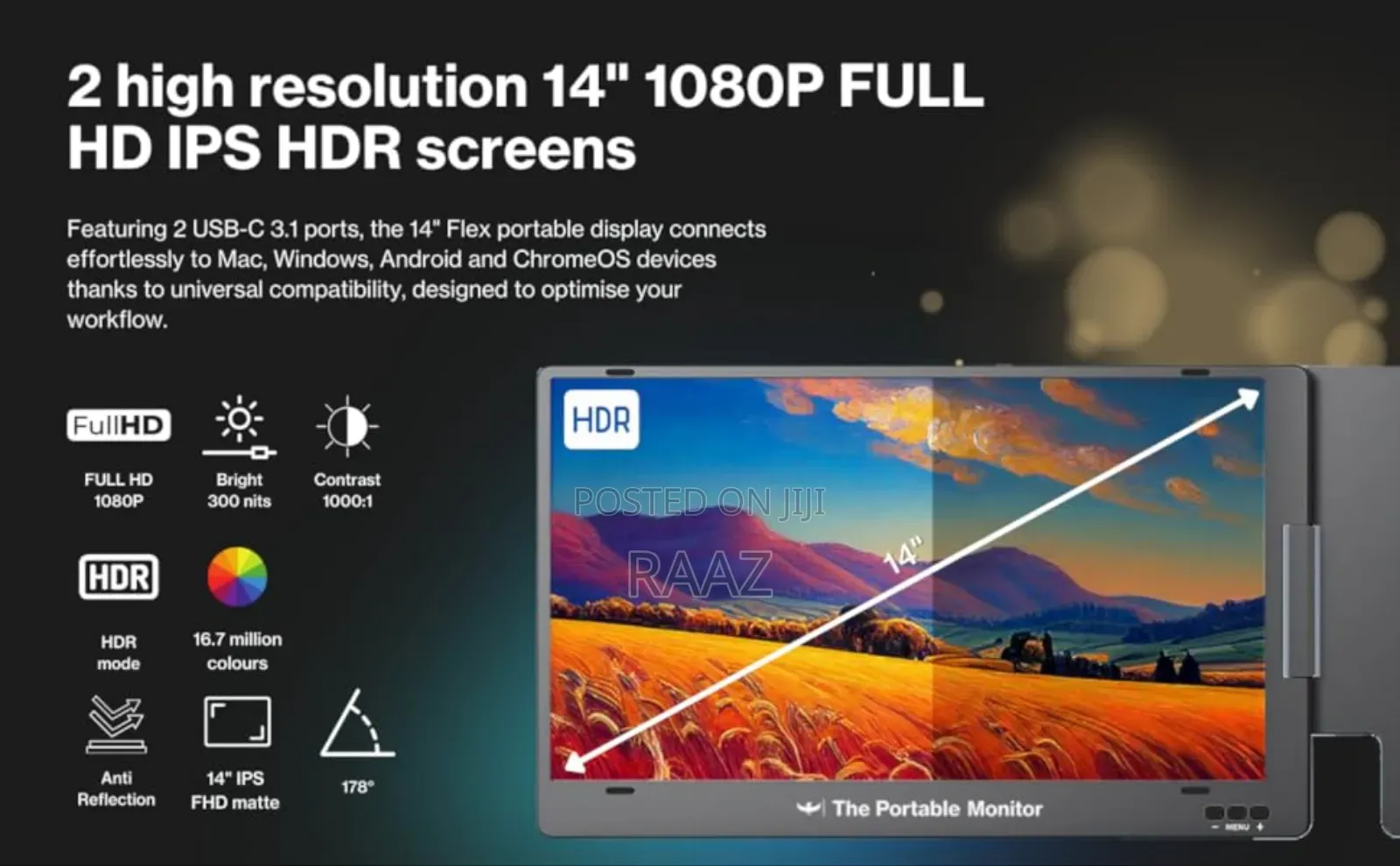 The Flex 14' Triple Portable Monitor
