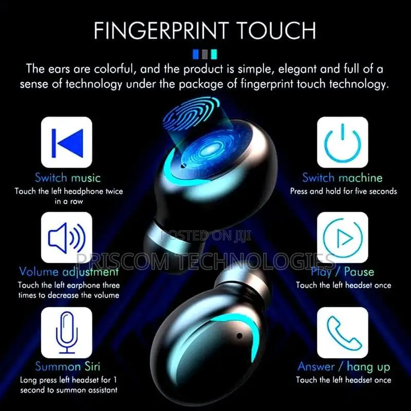 Wireless Earbuds Bluetooth 5.1 Touch Screen Earbud, Air F9 Pro Plus