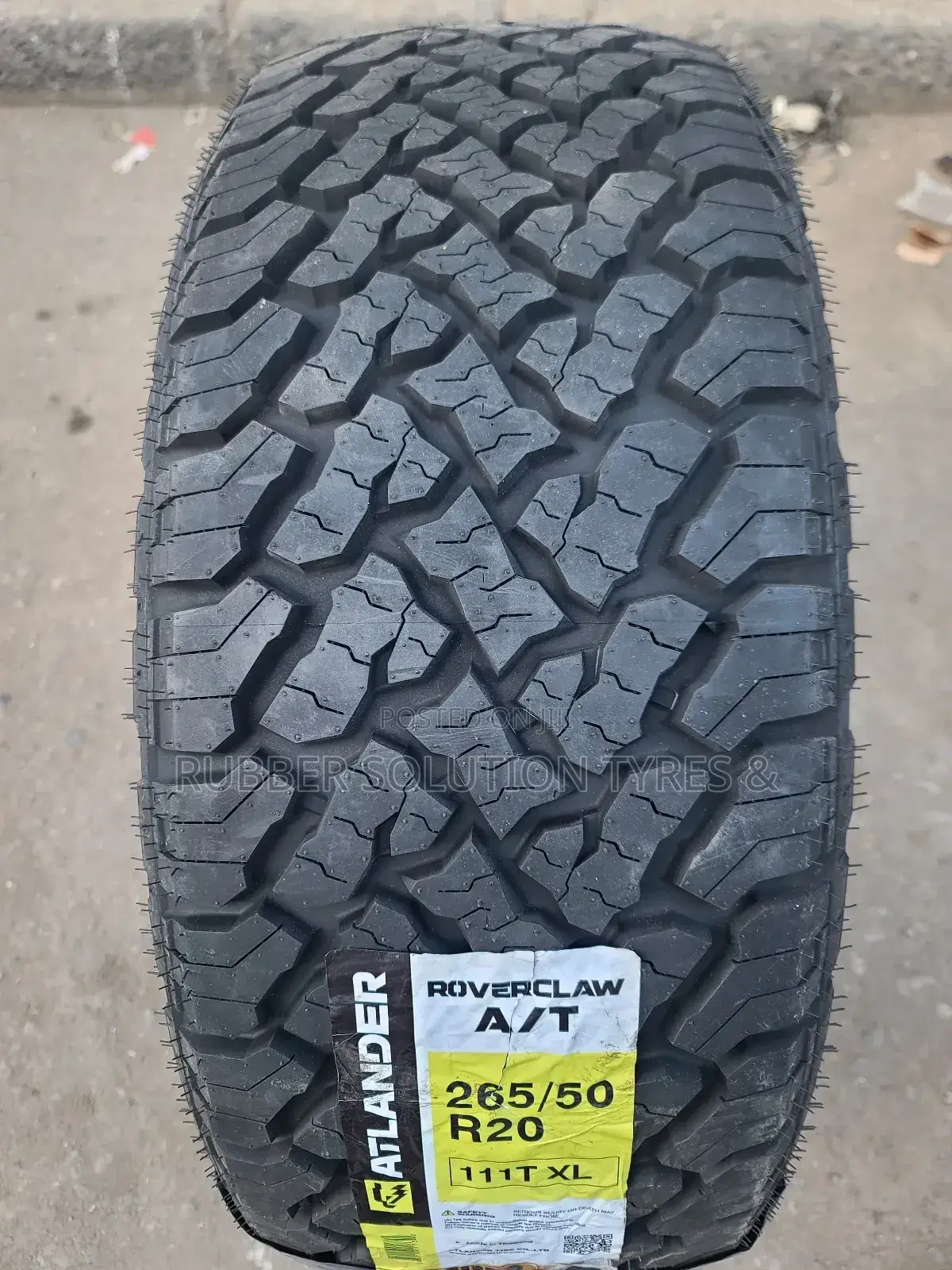 265 /50 R20 Atlander Tyres 111t X/L All-Terrain Made Thailand