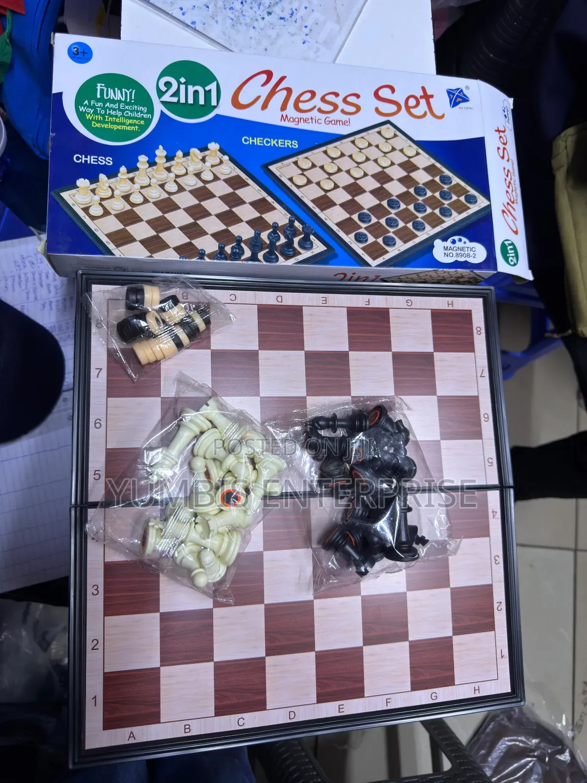 Two in One Chess and Checkers Large Size