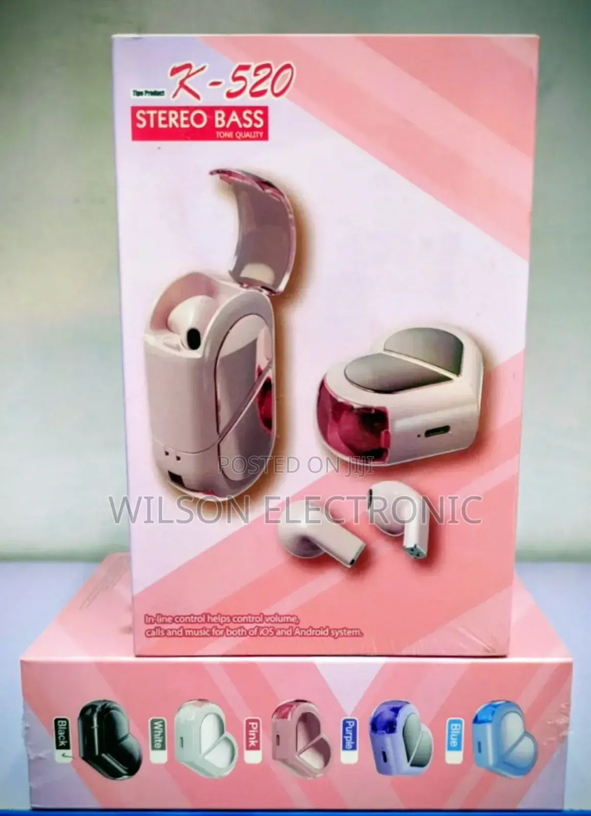 K-520 Stereo Bass Wireless Bluetooth Earbuds