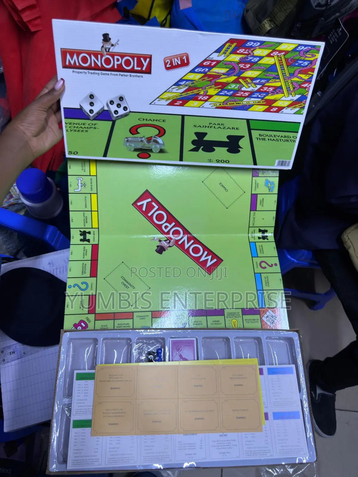 Two in One Monopoly With Snake and Ladder